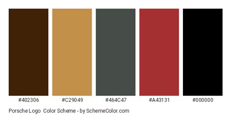 Porsche Logo Color Scheme » Brand and Logo » SchemeColor.com