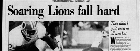 The last time the Detroit Lions were in the NFC championship game it did not go well