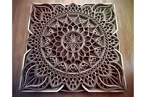 M119 - Laser Cut Mandala DXF, Layered Mandala for Laser Cut (686641 ...