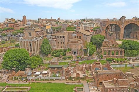 Ancient Roman Forum Ruins in Rome Stock Image - Image of government ...