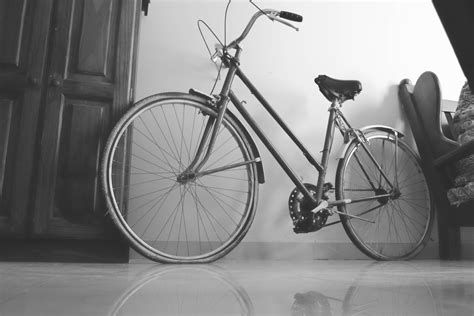 Free stock photo of bicycle, black and white