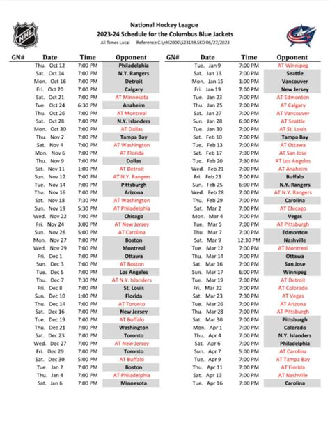 The 2023-24 Blue Jackets schedule has been released - The Hockey News ...