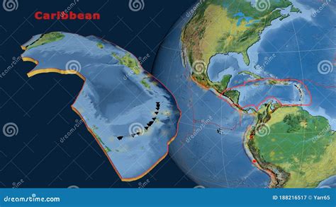 Caribbean Plate Described and Presented - Topographic Stock ...