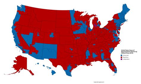 US House Of Representatives Districts By Party MapPorn - Printable Map ...