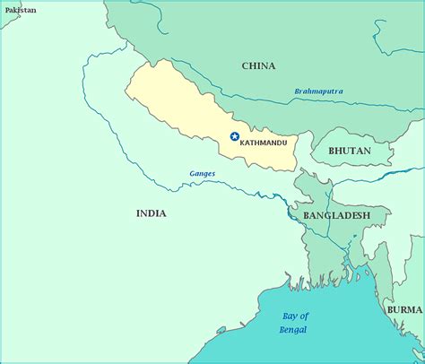 Map Of Nepal And China – Map Of California Coast Cities