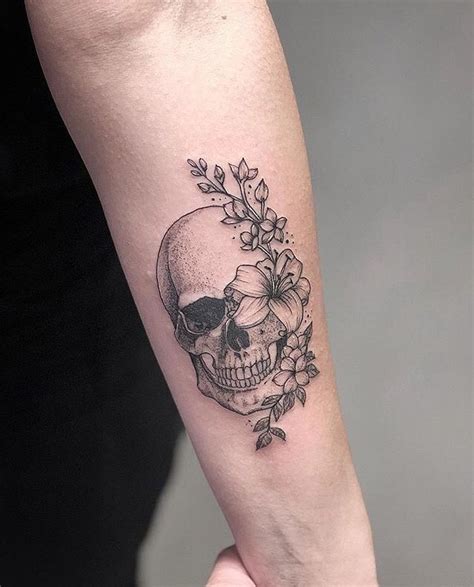 Skull Flower Tattoo