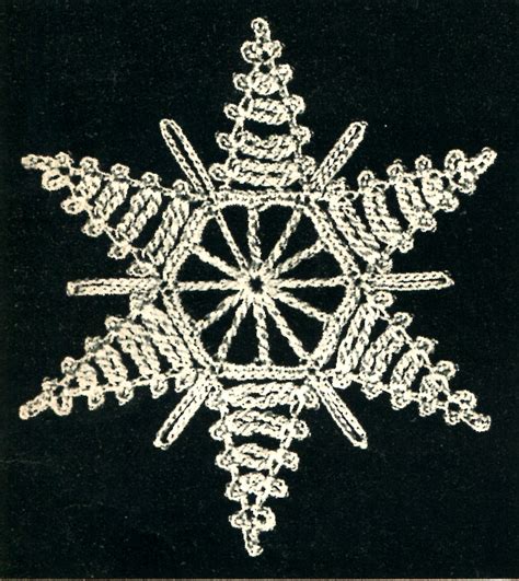 Vintage Crochet Pattern Snowflake Star Ornament and How to Make ...