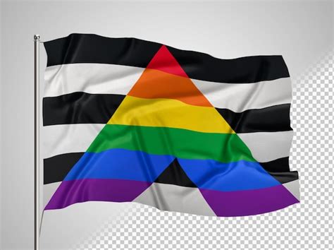 Free PSD | A rainbow flag with a triangle in the center