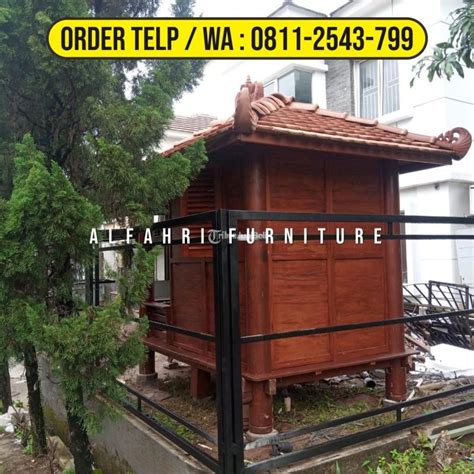 Gazebo Mewah 2x3 Pos Satpam Minimalis Kayu Kelapa di Cimahi Jawa Barat ...