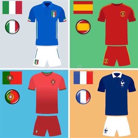 Europe Football Jerseys editorial image. Illustration of jersey - 63468725