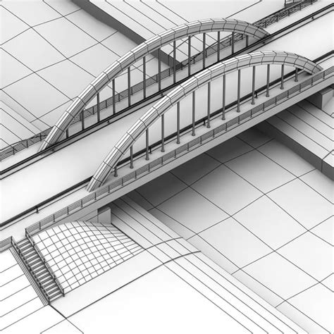 3d model of arch bridge