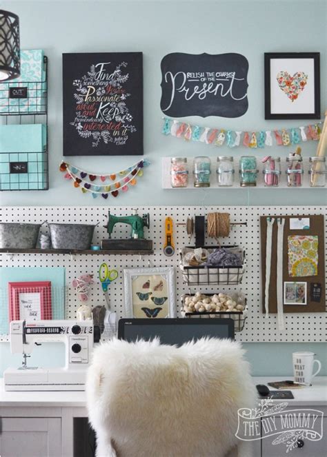 A Craft Room Office Pegboard Gallery Wall (With Video Tour) | The DIY Mommy