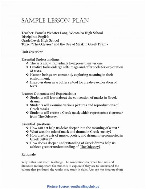 Great How To Make A Lesson Plan For High School High School - Lesson Plans Learning