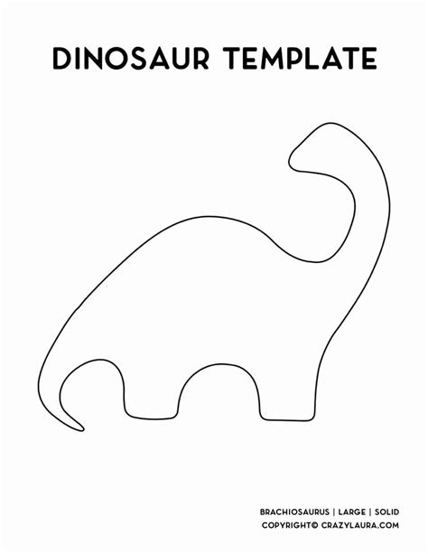 Free Dinosaur Template & Printable Stencil