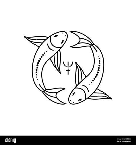 Pisces zodiac sign Stock Vector Image & Art - Alamy