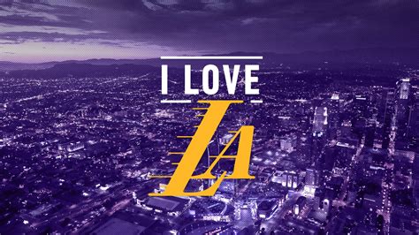 Lakers Logo In Purple City Background Basketball HD Sports Wallpapers | HD Wallpapers | ID #39552