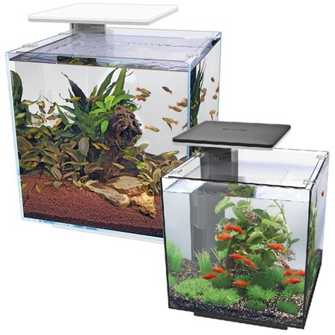 Superfish Qubiq Aquarium Nano Fish Tank Integrated Filter, Optional LED ...