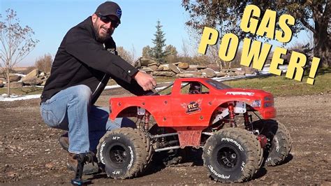 MAN and his MONSTER TRUCK RiDE AGAIN! 49cc GAS POWER ENGINE | RC ADVENTURES - YouTube