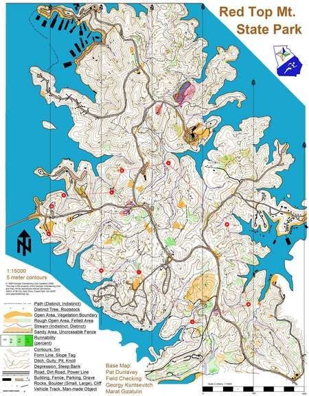 Red Top Mountain State Park - September 25th 2011 - Orienteering Map from Georgia Orienteering ...