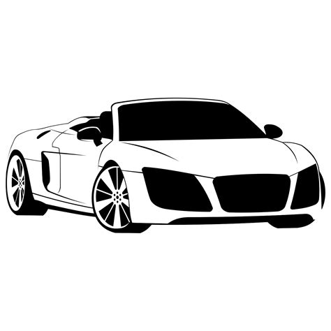 Vector for free use: Audi R8 Spyder