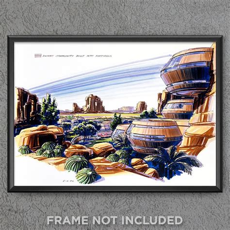 Horizons Epcot Center Concept Art Poster Print Desert Oranges - Etsy