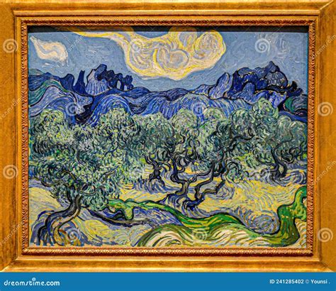 Van Gogh the Olive Trees editorial photography. Image of america ...