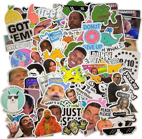 Amazon.com: (122 Pcs) Funny Meme Vinyl Stickers Pack, Vine Stickers for Laptop, iPhone, Water ...