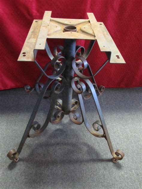 Lot Detail - AWESOME WROUGHT IRON TABLE BASE