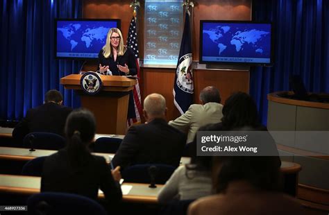 Acting U.S. State Department spokesperson Marie Harf conducts a daily ...