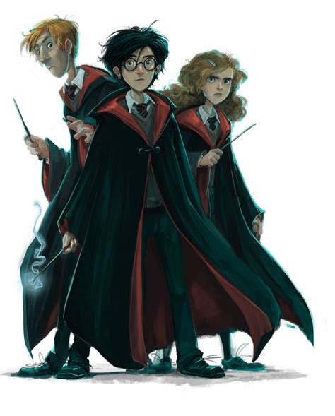 Ron, Harry & Hermione // Harry Potter // By: Jonny Duddle | Harry potter illustrations, Harry ...