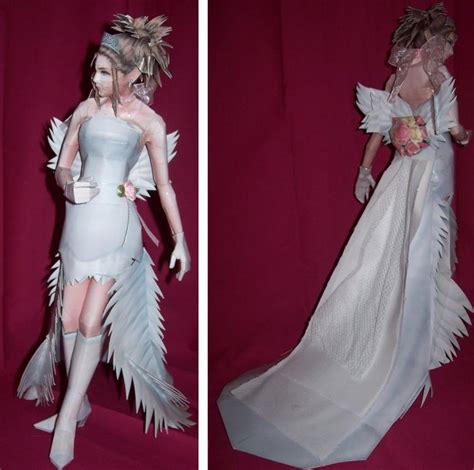 PAPERMAU: Final Fantasy - Yuna In Wedding Dress Paper Model - by AaronVFT