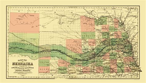 Union Pacific Railroad Land Grant - Page 1880 - 23.00 x 40.24 - Glossy Satin Paper - Walmart.com