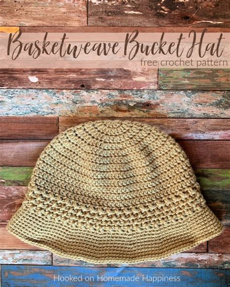 Basketweave Bucket Hat Crochet Pattern (CAL for a Cause) - Hooked on Homemade Happiness