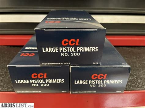 ARMSLIST - For Sale: CCI Large Pistol Primers (1,000 primers)