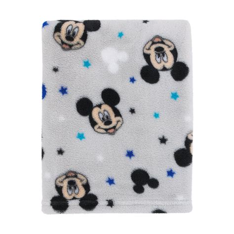 Disney Mickey Mouse - Grey, Navy, Red Super Soft Baby Blanket - Walmart.com