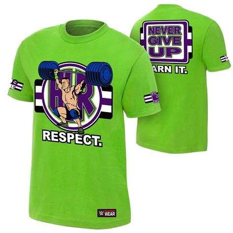 WWE - Official WWE Authentic John Cena "Cenation Respect" Youth T-Shirt Lime Green Small ...