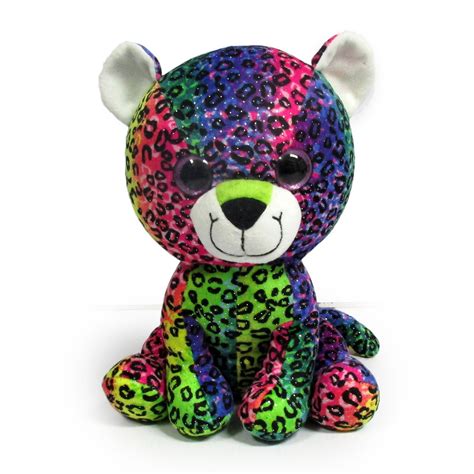 Kids 0-9 9” Colorful Big Eye Rainbow Leopard Plush Toy | Walmart Canada