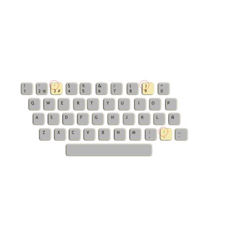 Spanish keyboard layout vector illustration | Free SVG