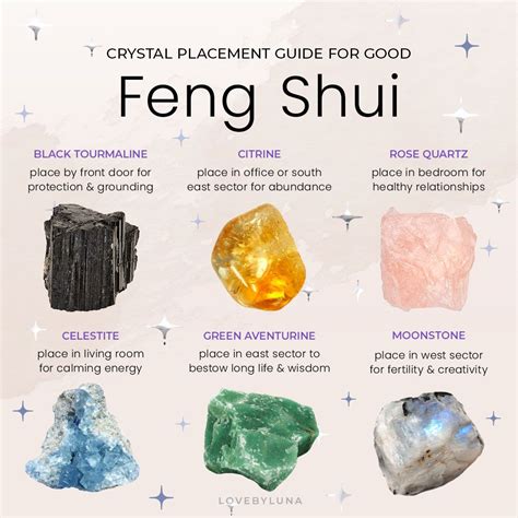 Crystal Placements For Good Feng Shui in 2021 | Crystals, Crystal healing stones, Stones and ...