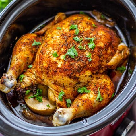 Slow Cooker Whole Chicken Recipe - Happy Foods Tube