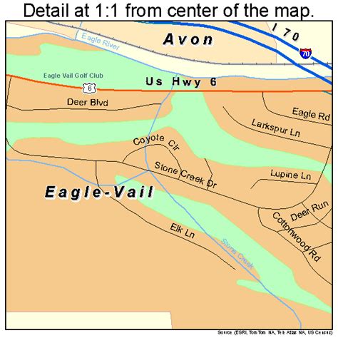 Eagle-Vail Colorado Street Map 0822225