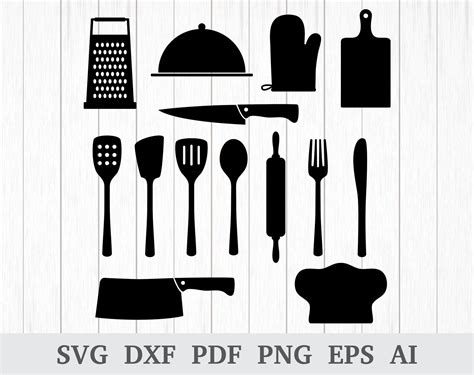 Kitchen Utensils Svg Kitchen SVG Restaurant Svg Spoon Svg - Etsy