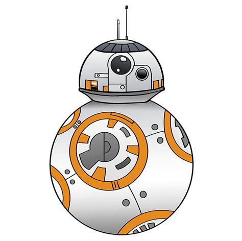 How to Draw BB-8 from Star Wars - Really Easy Drawing Tutorial | Star ...