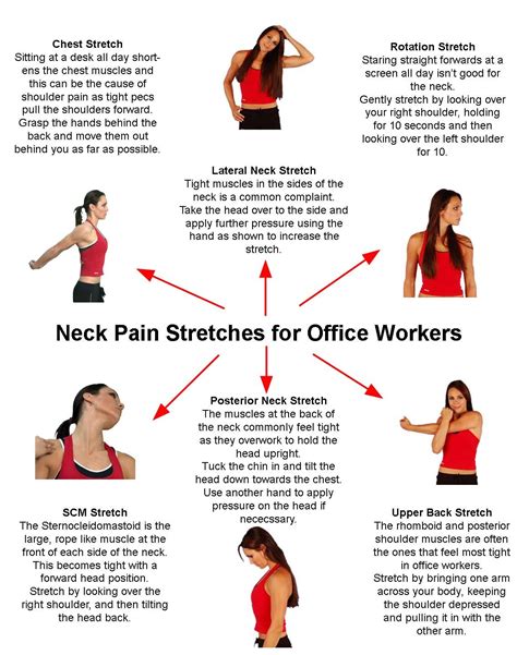 Best Exercises For Neck Pain Relief - Exercise Poster