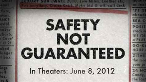 Safety Not Guaranteed (2012) - TrailerAddict