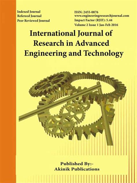 Buy International Journal of Research in Advanced Engineering and Technology Subscription ...