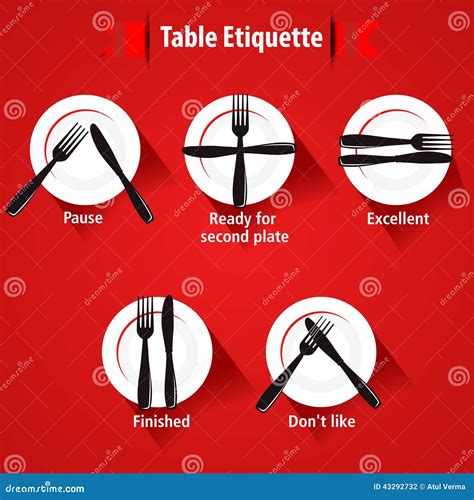 Etiquette Proper Table Setting Cartoon Vector | CartoonDealer.com #28605811