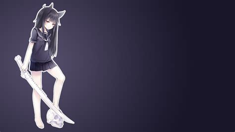 Barefoot Anime Girl Wallpaper