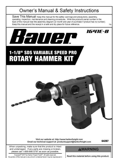 Bauer Hammer Drill Manual | PDF