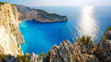 Download Zakynthos Horizon Mountain Blue Ocean Greece Coast Nature ...